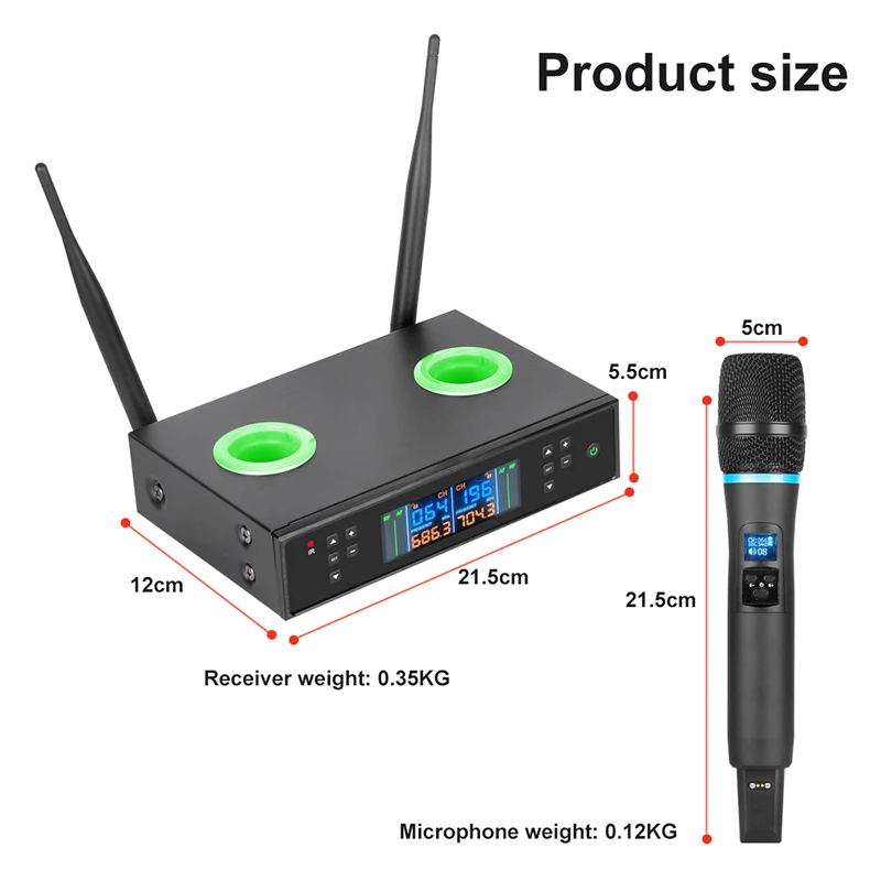 NXG S600 Professional Wireless Charging Wireless Microphone Receiver Set,Integrated Charging & Storage Base, High Fidelity Clear Vocal Sound, UHF Long Range Transmission, For Karaoke Singing, Speeches & Live Events