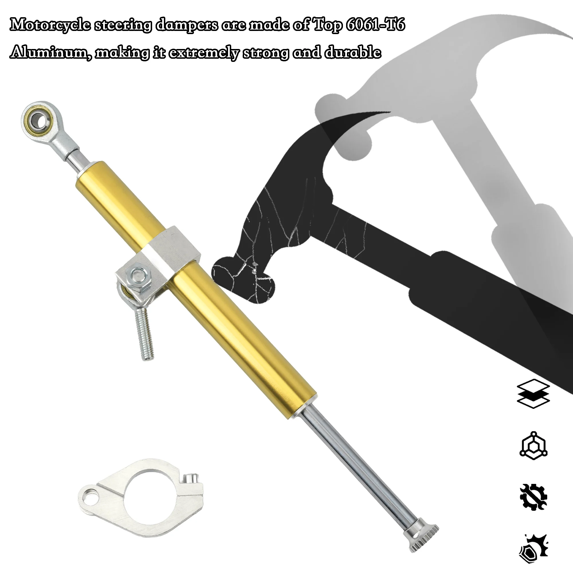 Universal Motorcycle Direction Damper Stabilizer Fork Stabilizer for Yamaha Kawasaki Suzuki Enduro Motocross Supermoto Accessories