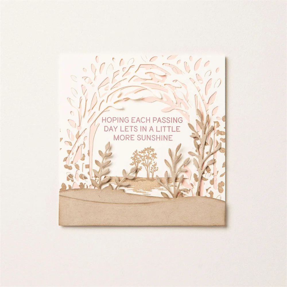 Trees and Lawns Bundles Clear Stamps and Cutting Dies For DIY Craft Making Card Photo Album Scrapbooking Decoration Craft Card