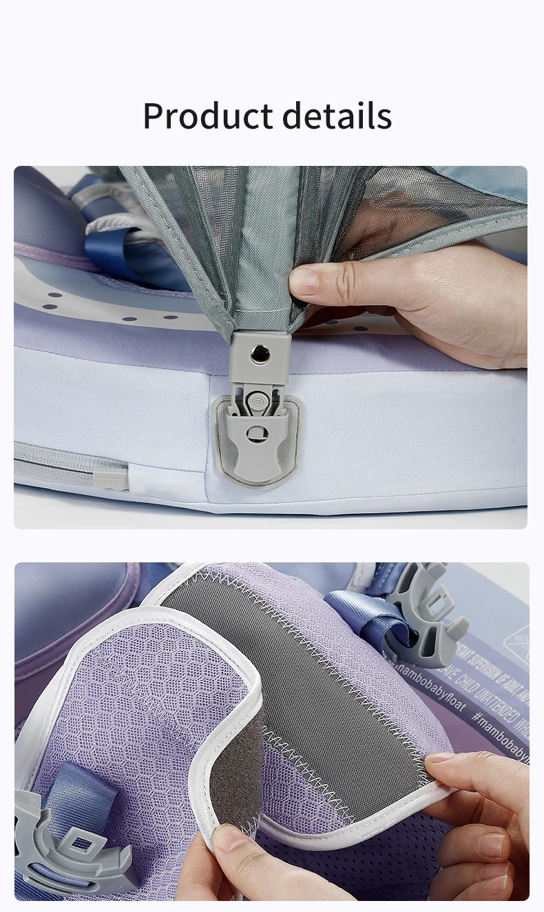Mambobaby Float Feels Ultra-Secure Safe Air-Free Core ST:  Rainbow 3-24 Month B503-50-W-Z Air-Free Chest Float with Sunshade Canopy  Baby Swimming Ring Toddler Pool Float Infant Swim Circle Infant Fiber Ring 1Years Boy Girl