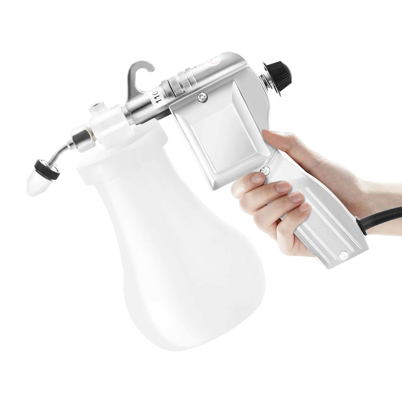 110V 60W Textile Spot Cleaning Gun Decontamination Tool Elbow Nozzle High-efficiency Spot Removal Tool 0.65L/21.9oz Watering Pot Capacity