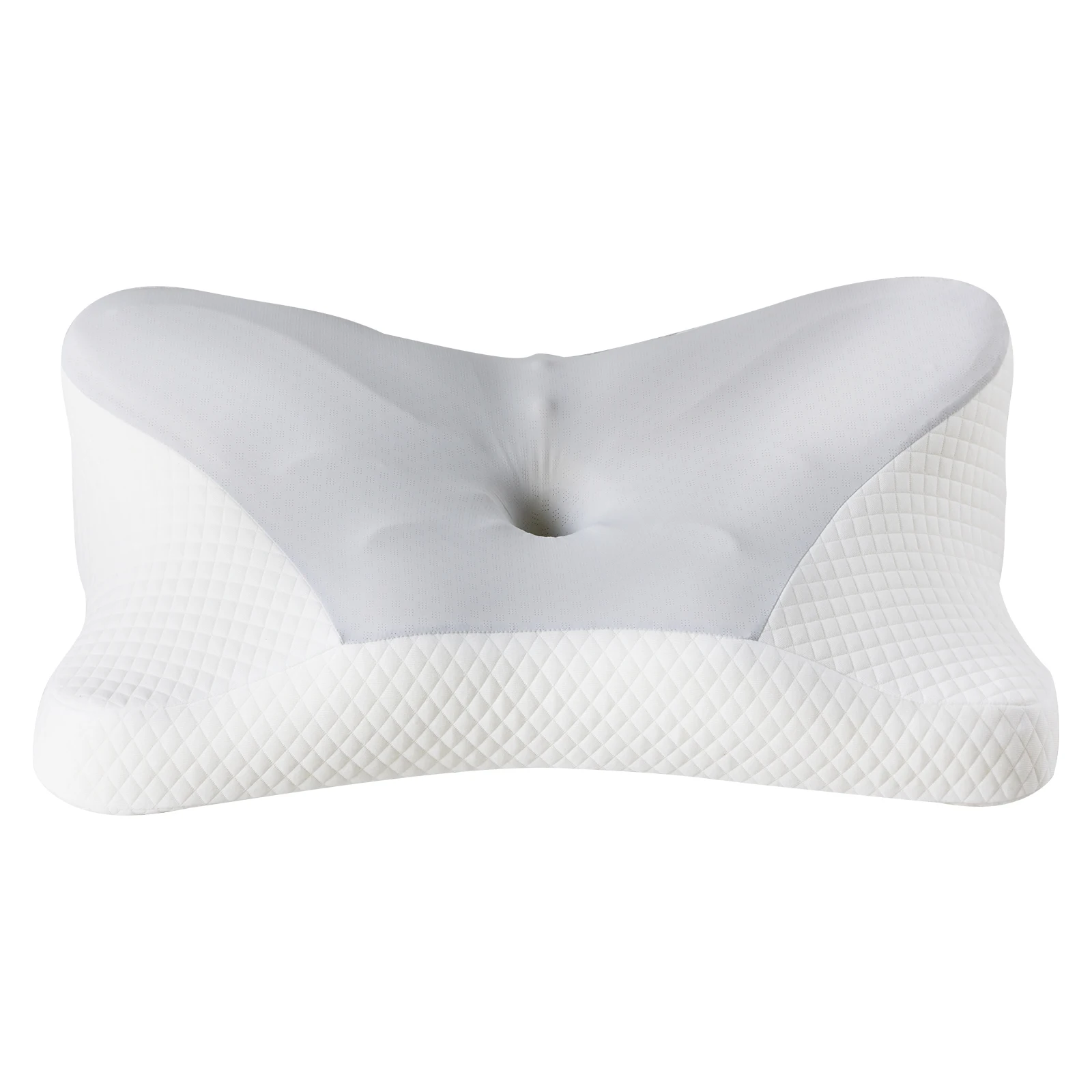 JHK King Size Ergonomic Memory Foam Bed Pillow with Cooling Pillowcase Cervical Contour Pillows For Back Stomach Sleepers