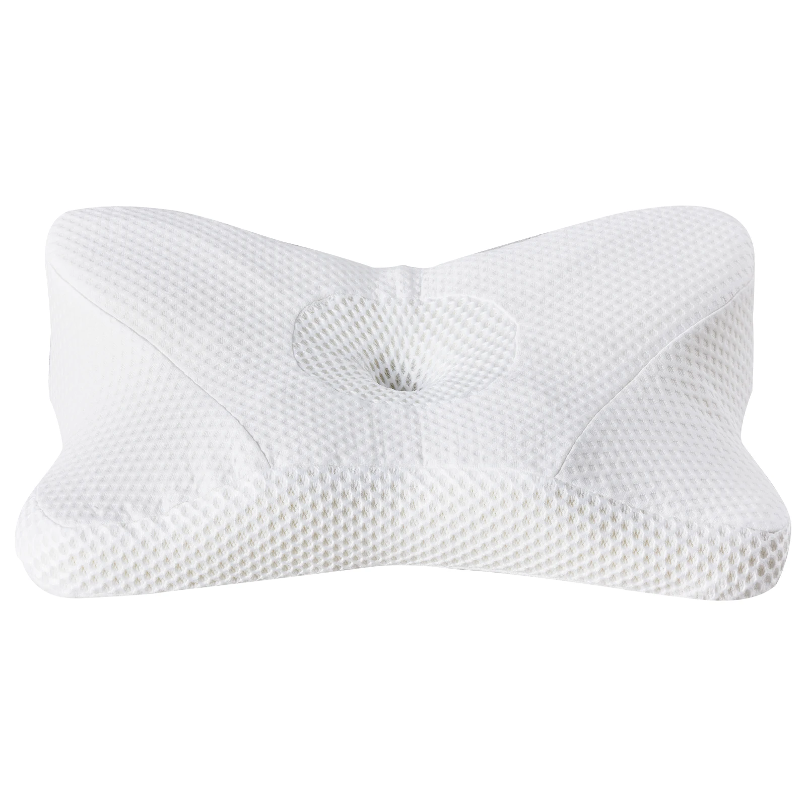 JHK King Size Ergonomic Memory Foam Bed Pillow with Cooling Pillowcase Cervical Contour Pillows For Back Stomach Sleepers