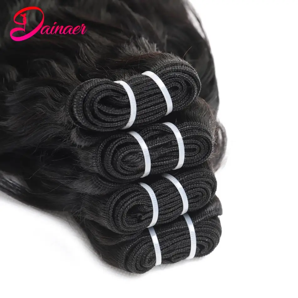 Brazilian Hair Weave Bundles Natural Wave Hair Bundles 3 PCS 100% Human Hair Bundles Natural Color Human Hair Extensions