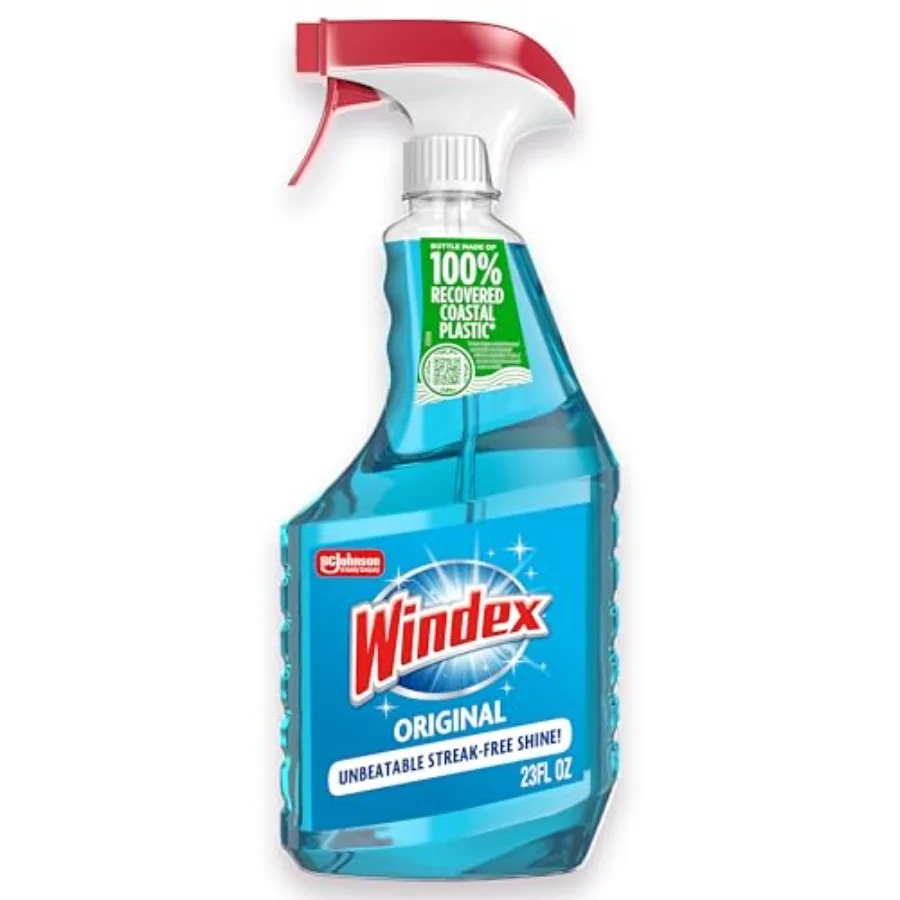 Windex Glass and Window Cleaner Spray Bottle, Packaging Designed to Prevent Leakage and Breaking, Surface Cleaning Spray, Origi