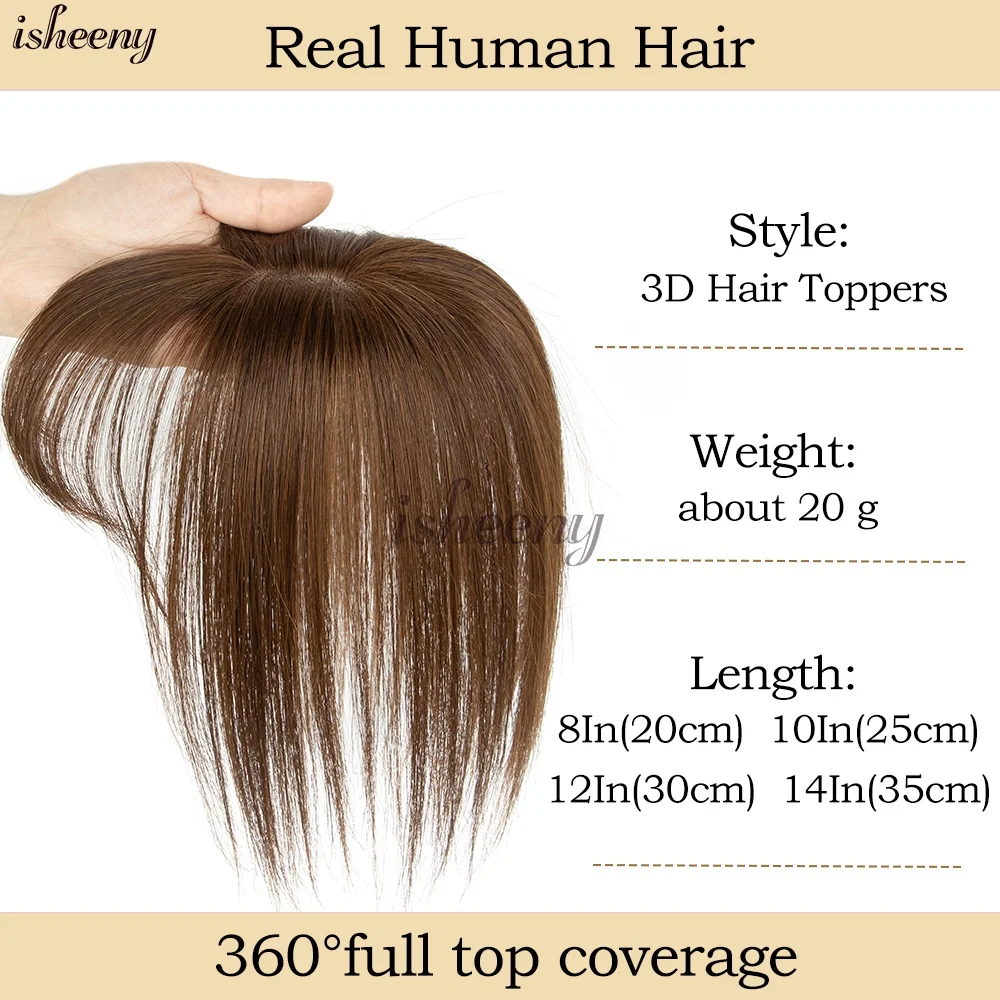 Real Human Hair Topper 5x9cm Base Net Straight Straight Hairpiece Seamless Blending to Hide Bald Spots or White Hair for Women