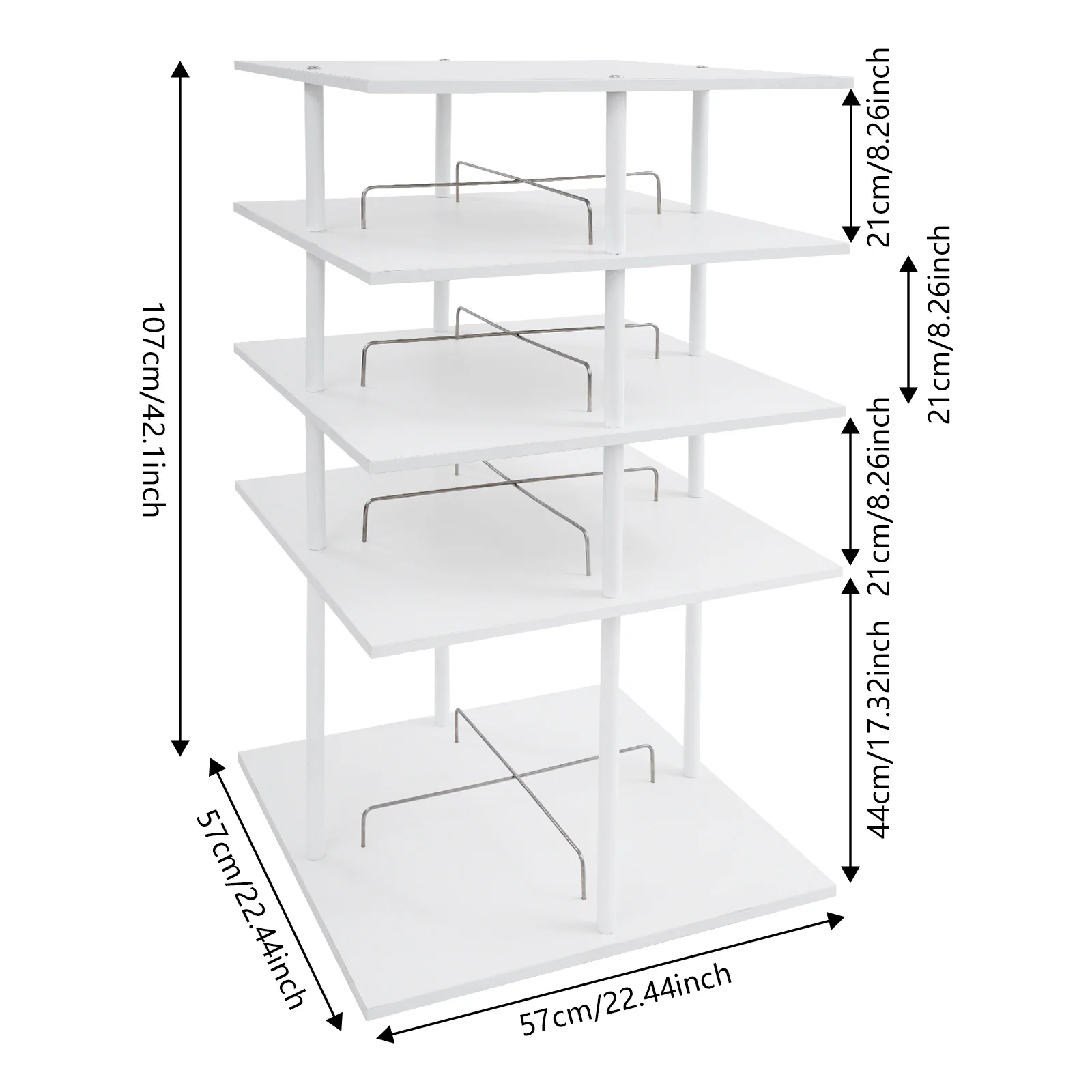 Multi-tier Shoe Storage Rack, Rotating Shoes Shelf Organizer, Shoe Rack, 360° Revolving Footwear Storage Tower for Apartment Hallway Shoe Shop Display