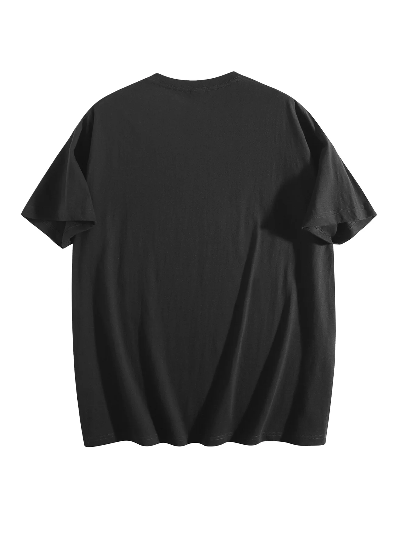 1pcs T Shirt for Men Summer 100% Cotton Short Sleeve Casual Printed Crewneck Y2K Clothing Solid Color Harajuku Sportswear tops