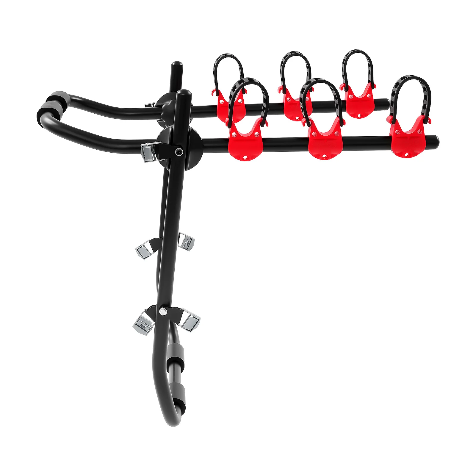 Universal Trunk Bike Rack 3 Bicycles, Carbon Steel Bicycle Carrier for Car Trunk SUV, Foldable Bike Holder with Safety Buckle