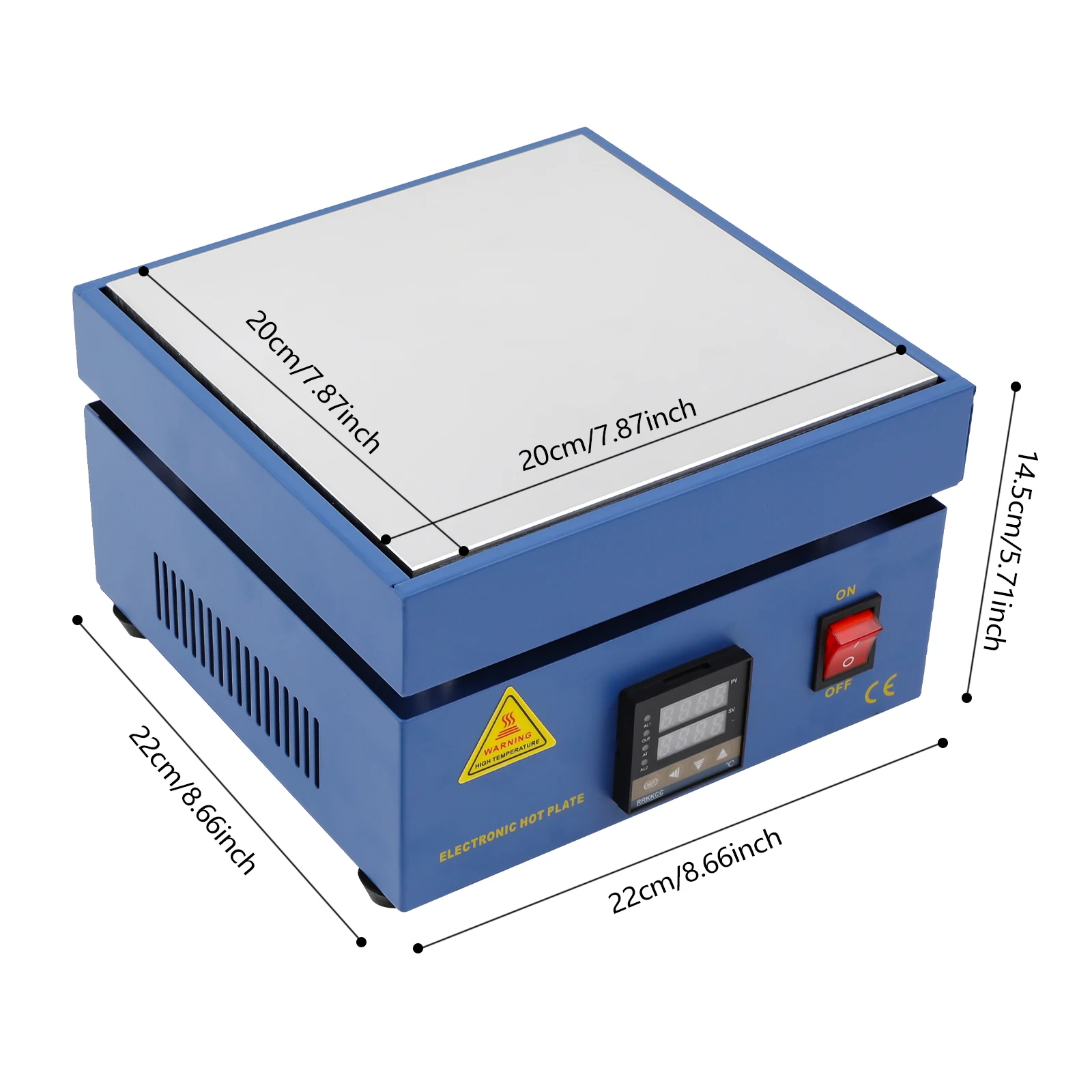 850W Preheat Soldering Station, Soldering Hot Plate with LED Display & ±1°C Precise Temp Control for PCB SMD Phone Screen Repair