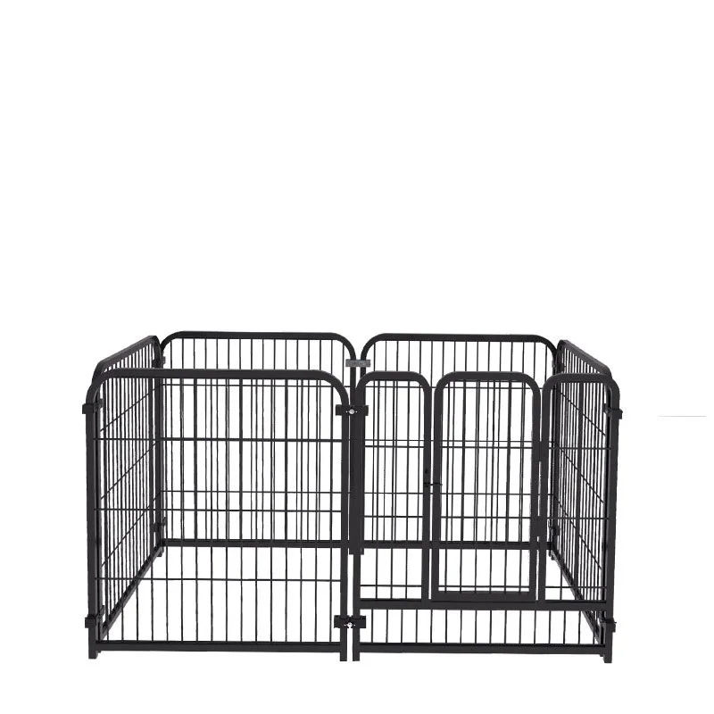 6 Panels Dog Fence Playpen Foldable Puppy Exercise Kennel Teddy Animal Escape Barrier Heavy Duty Cage for Dog Cat Rabbit Pet 60x60cm,70x80cm