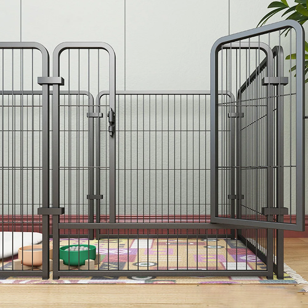 6 Panels Dog Fence Playpen Foldable Puppy Exercise Kennel Teddy Animal Escape Barrier Heavy Duty Cage for Dog Cat Rabbit Pet 60x60cm,70x80cm