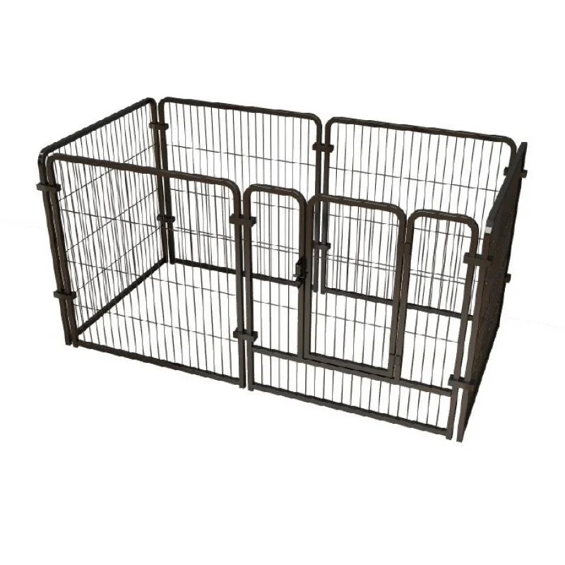 6 Panels Dog Fence Playpen Foldable Puppy Exercise Kennel Teddy Animal Escape Barrier Heavy Duty Cage for Dog Cat Rabbit Pet 60x60cm,70x80cm