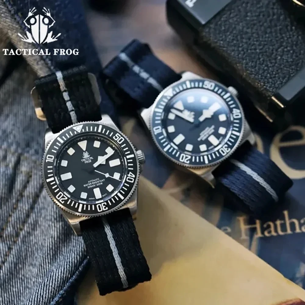 Tactical Frog Titanium Mechanical Watch 42mm FXD Men Watch NH35 Automatic Movement Sapphire 200m Waterproof Luminous Wristwatch