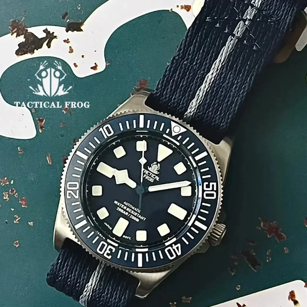 Tactical Frog Titanium Mechanical Watch 42mm FXD Men Watch NH35 Automatic Movement Sapphire 200m Waterproof Luminous Wristwatch