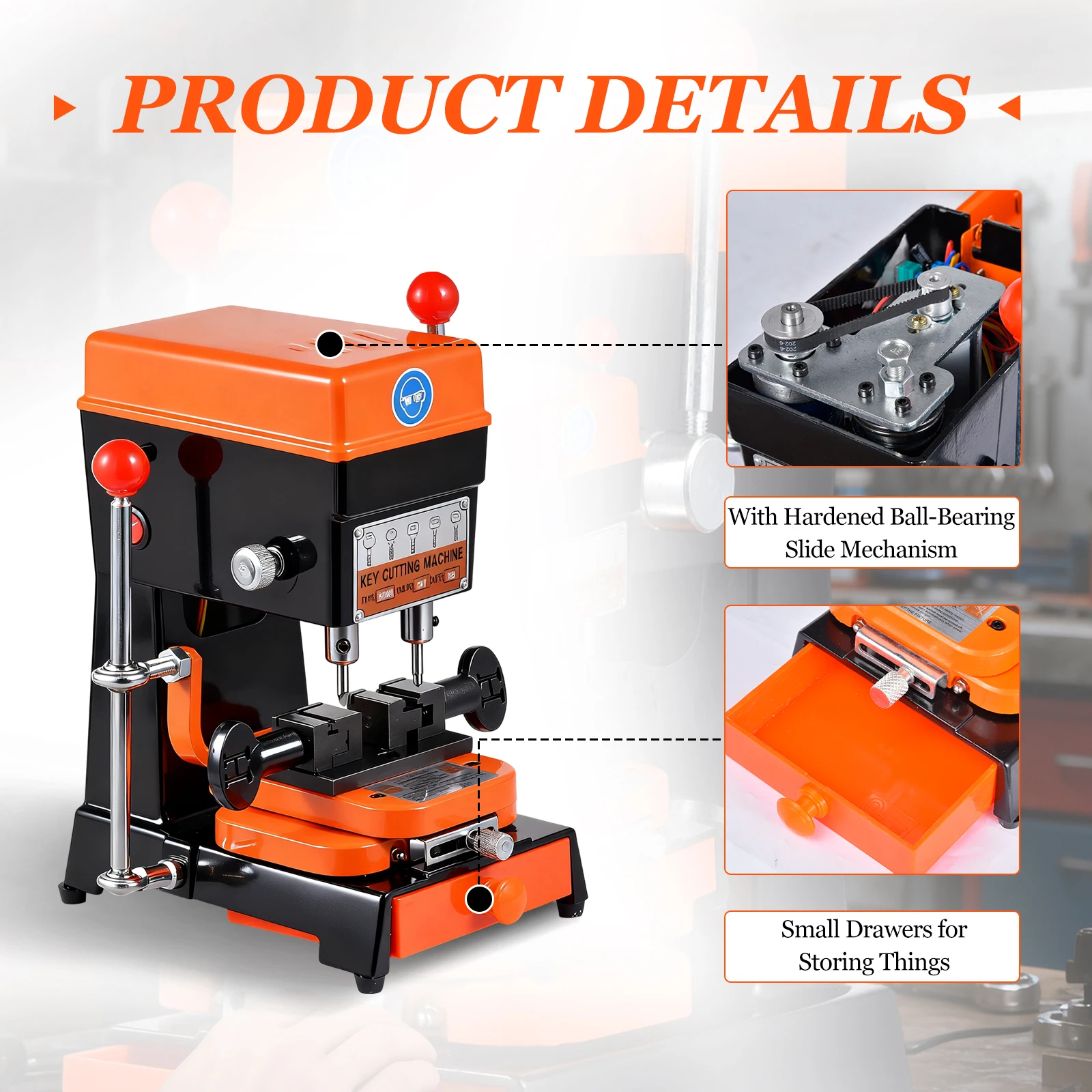 110V Key Duplicator Machine, Car Key Cutting Machine for Hardware Stores