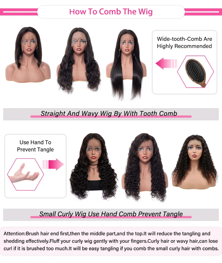 180% Density Brazilian Human Hair Wigs Pre Plucked Hd 13x4 Lace Front Wig Bleached Knots Transparent Lace Frontal Wig