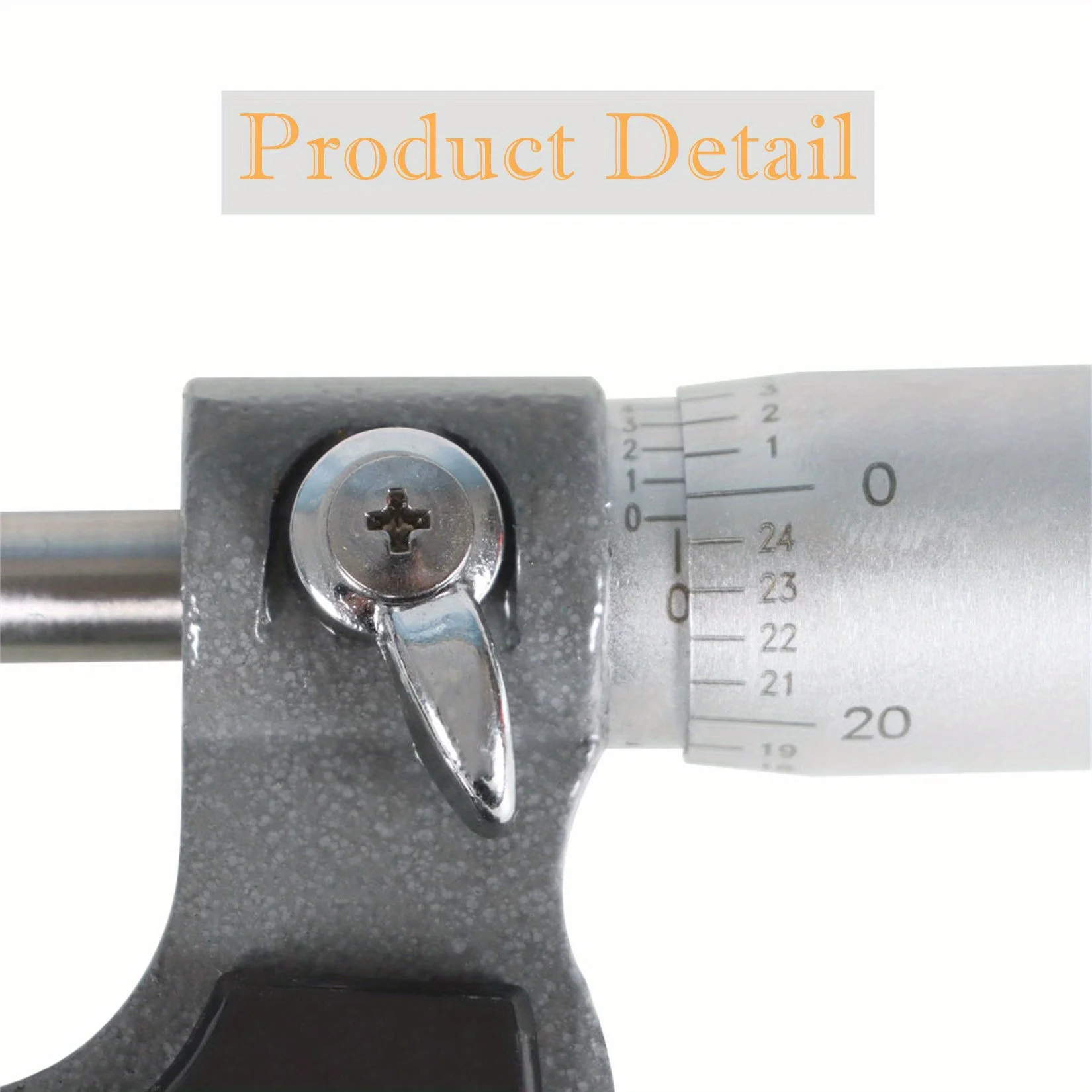 Professional 0-1“ Ultra-Precision OD Micrometer with Carbide Tipped Probe - 0.0001” Steps, Ratchet Stop and Lock Nut