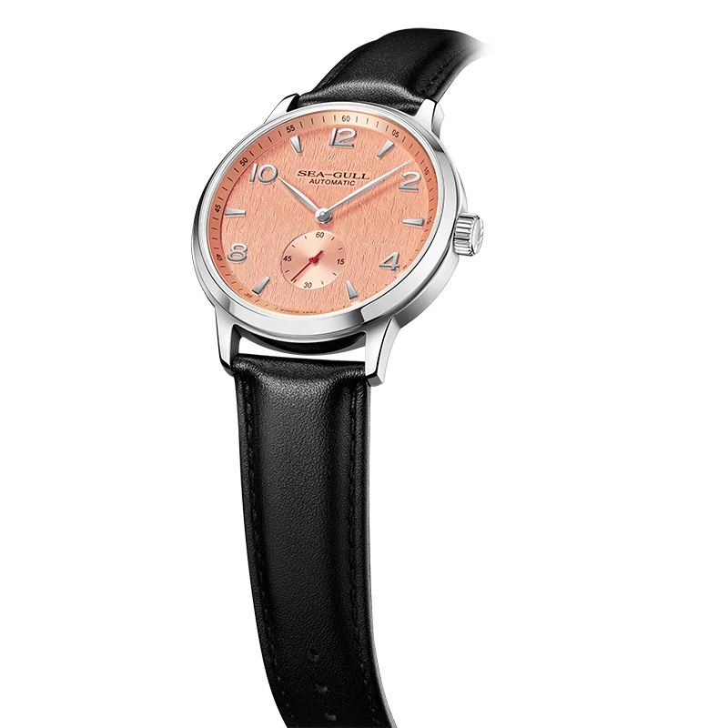 Seagull 6184 Men's Automatic Watch Blue Sapphire Glass 5ATM Waterproof Ultra-Thin Leather Strap Minimalist Casual Wristwatch