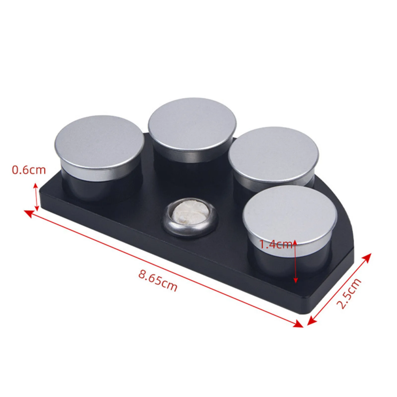 Alloy Metal Watch Oil Pot Set Lubrication Stand Oiler Holder W/ 4 Cups Metal Tray Oilers Watchmaker Watch Practical Repair Tool