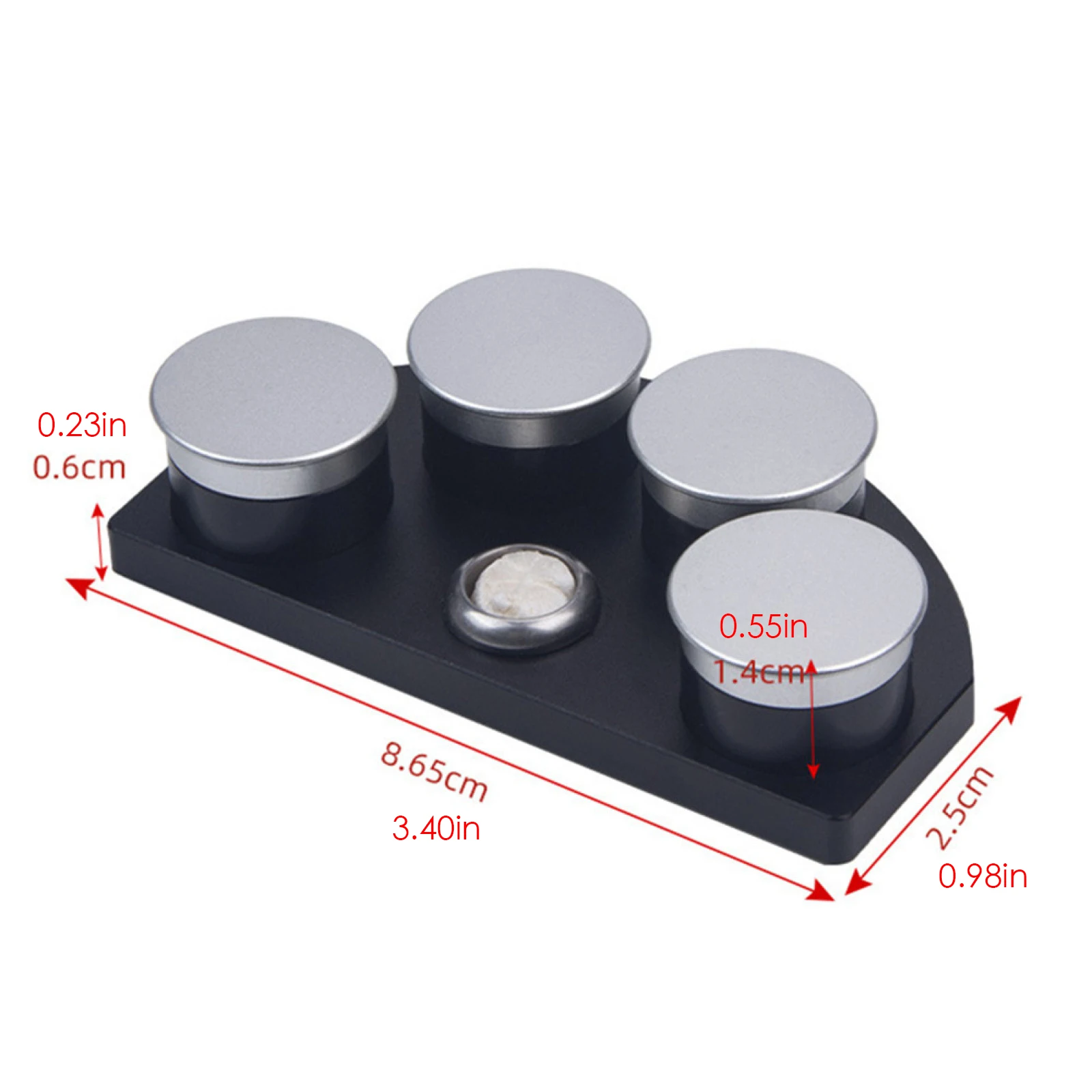 Alloy Metal Watch Oil Pot Set Lubrication Stand Oiler Holder W/ 4 Cups Metal Tray Oilers Watchmaker Watch Practical Repair Tool