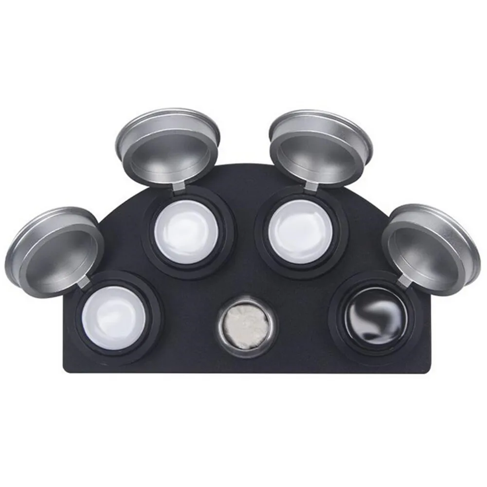 Alloy Metal Watch Oil Pot Set Lubrication Stand Oiler Holder W/ 4 Cups Metal Tray Oilers Watchmaker Watch Practical Repair Tool