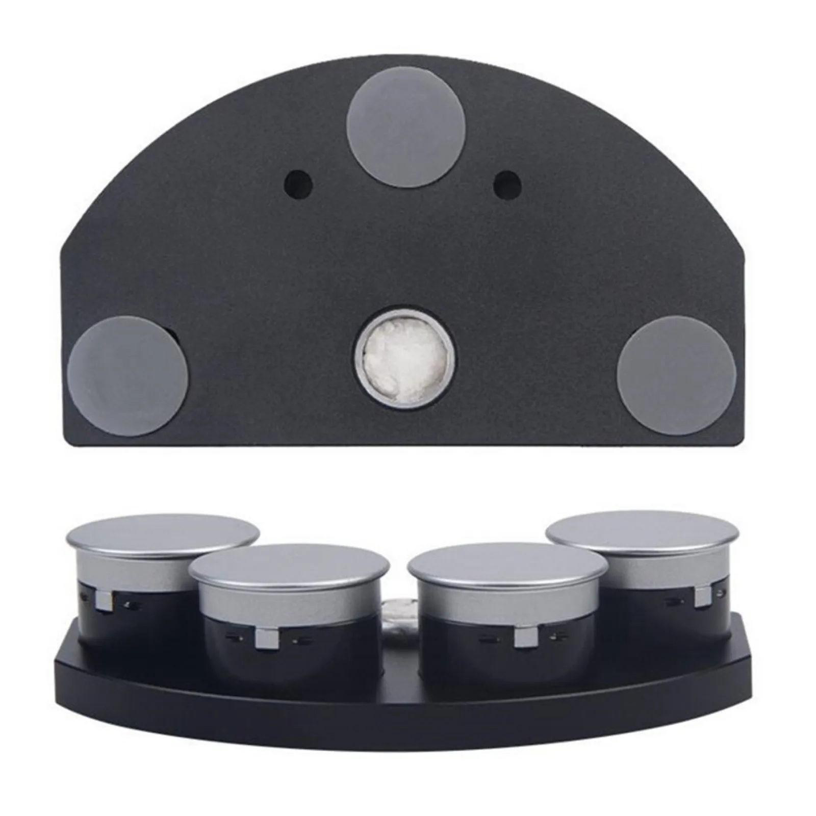 Alloy Metal Watch Oil Pot Set Lubrication Stand Oiler Holder W/ 4 Cups Metal Tray Oilers Watchmaker Watch Practical Repair Tool