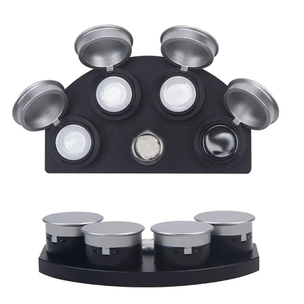 Alloy Metal Watch Oil Pot Set Lubrication Stand Oiler Holder W/ 4 Cups Metal Tray Oilers Watchmaker Watch Practical Repair Tool
