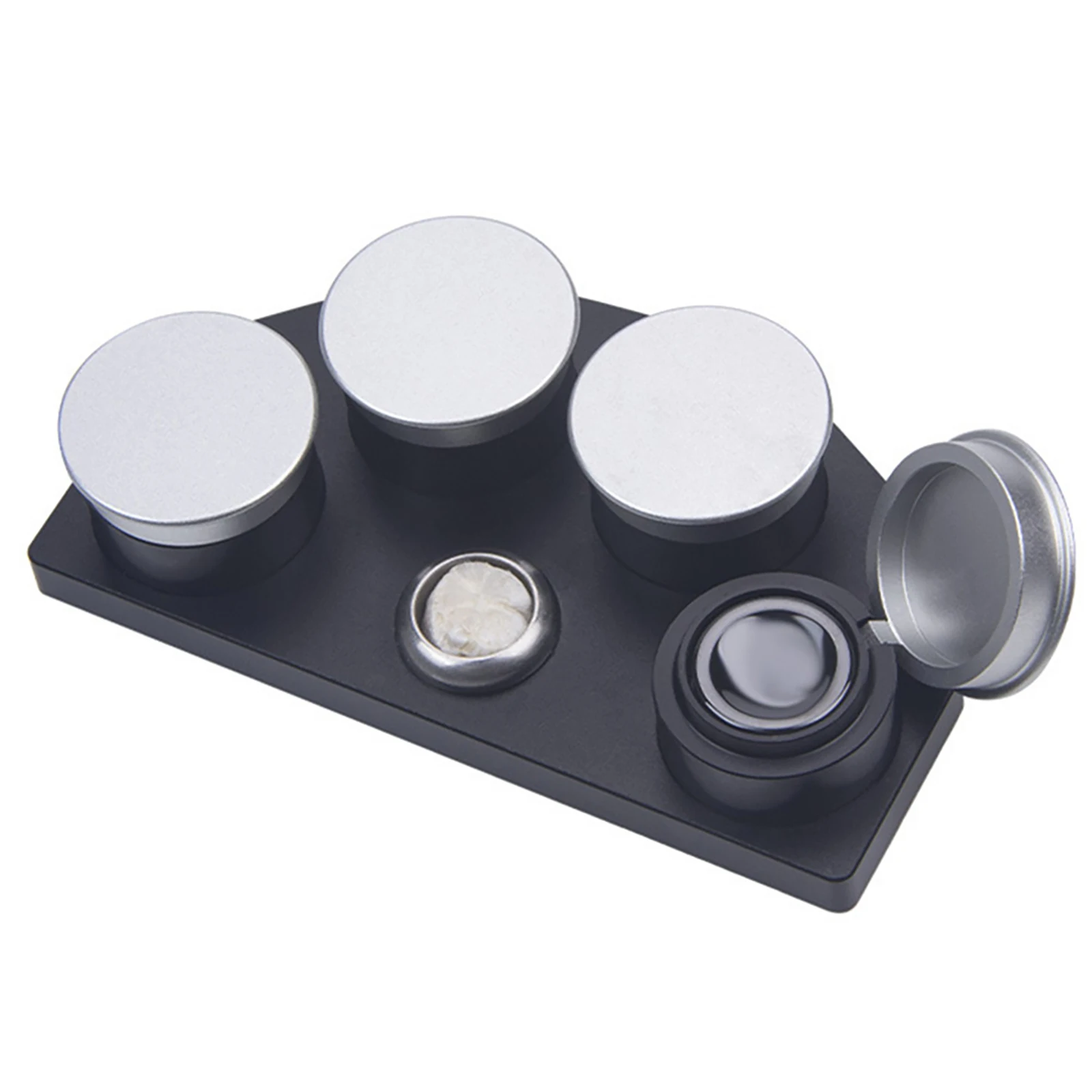 Alloy Metal Watch Oil Pot Set Lubrication Stand Oiler Holder W/ 4 Cups Metal Tray Oilers Watchmaker Watch Practical Repair Tool