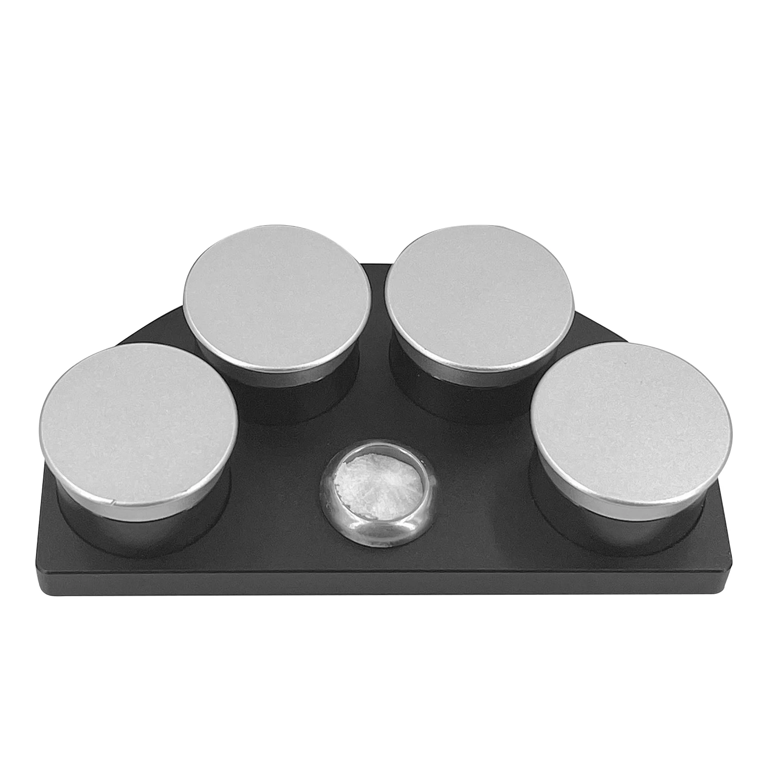Alloy Metal Watch Oil Pot Set Lubrication Stand Oiler Holder W/ 4 Cups Metal Tray Oilers Watchmaker Watch Practical Repair Tool