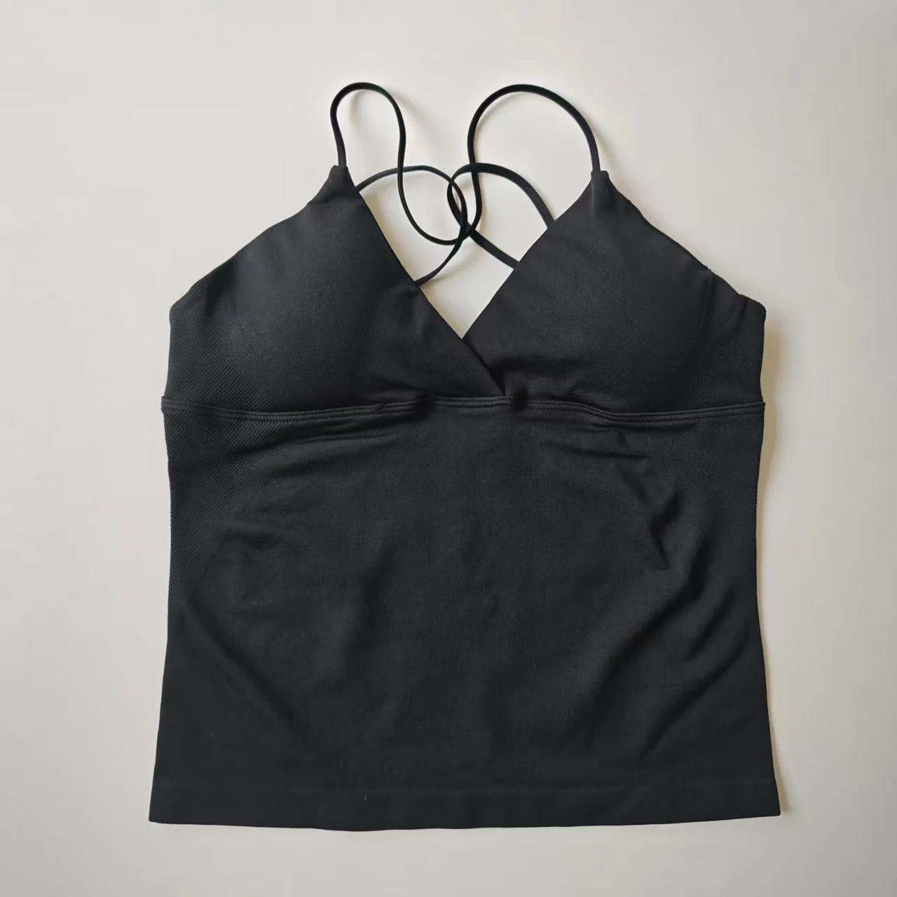 NCLAGEN Vision Twist Front Longline Top Women's Seamless Thin Straps Yoga Gym Workout Vest Running Tank Tops Fitness Clothing
