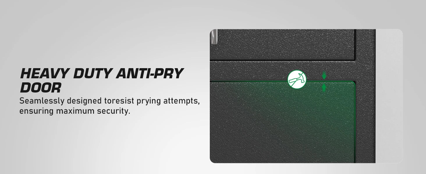 [2026 NEW] 6.5 Cub Large Home Safe Fireproof Waterproof, Fingerprint Drop Safe for Business with Metal Deposit Storage Box