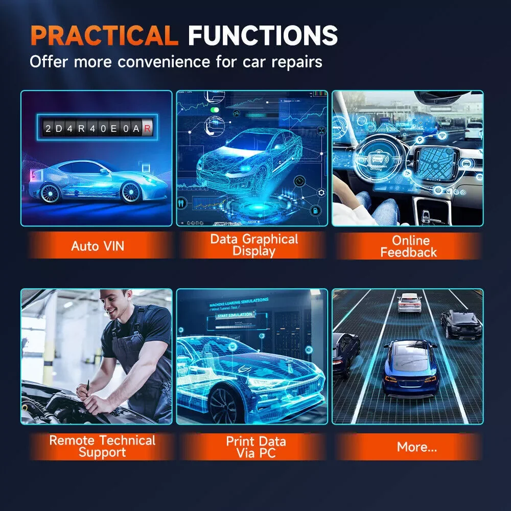 FOXWELL Car Diagnostic Tool GT60 OBD2 Scanner ALL System Bluetooth TPMS DPF ABS 2 Automotive Scanner Active Test Car Code Reader