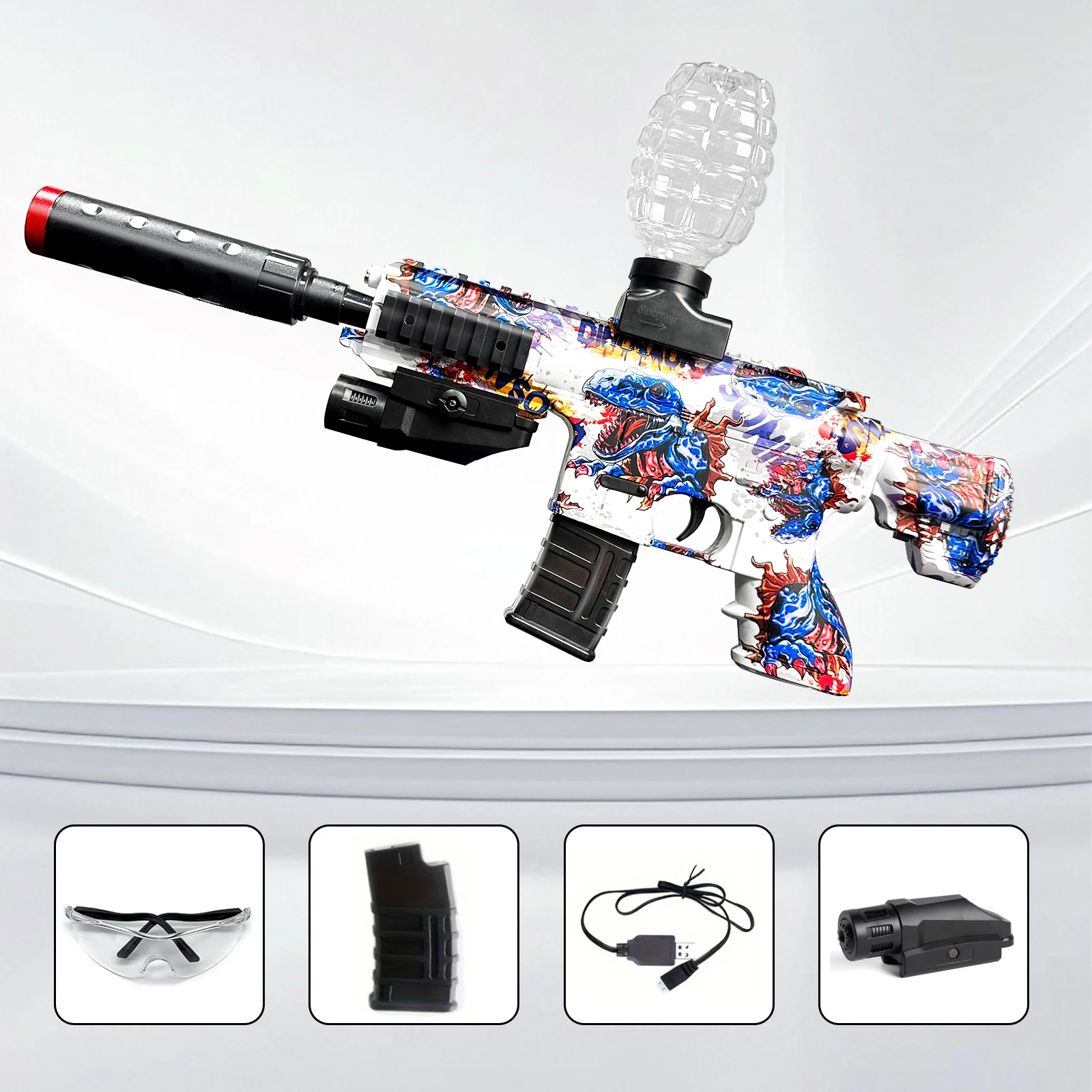 Set Electric Splatter Blaster Toy, Outdoor Team Games, Christmas, Halloween, Birthday, New Year Gift for Ages 14+