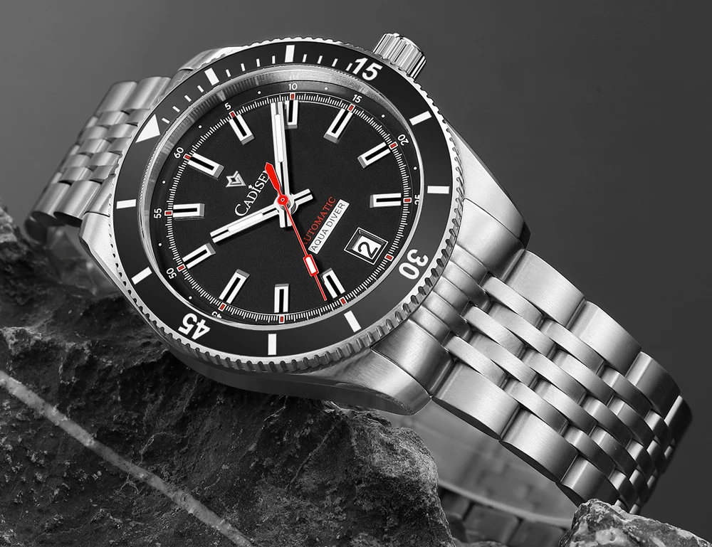 CADISEN New Men's Watches Mechanical Automatic Watch Men Japan MIYOTA 8215 Ceramic Bezel 10Bar Waterproof Wristwatch For Men