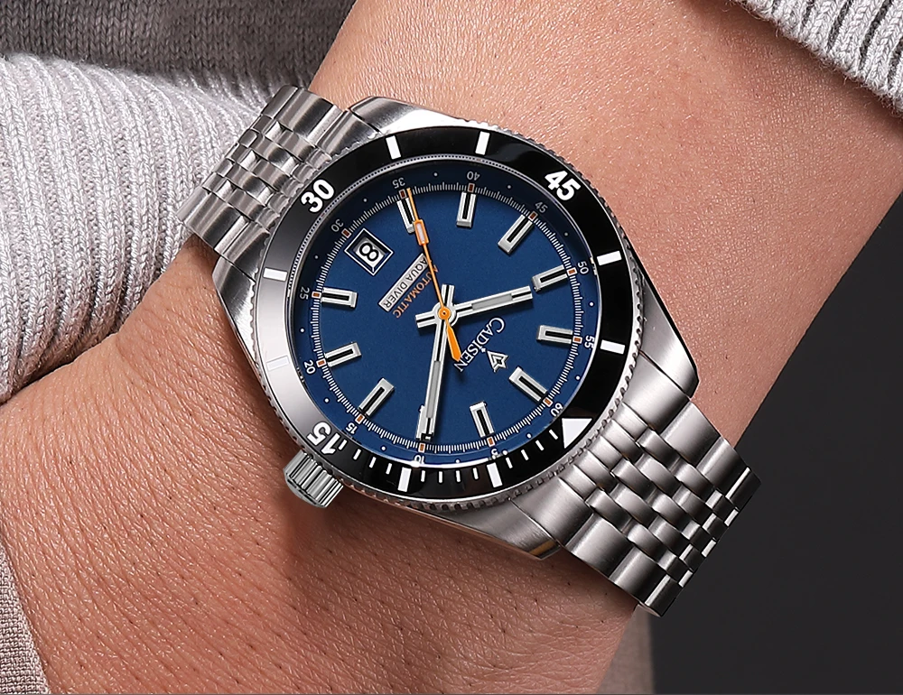 CADISEN New Men's Watches Mechanical Automatic Watch Men Japan MIYOTA 8215 Ceramic Bezel 10Bar Waterproof Wristwatch For Men