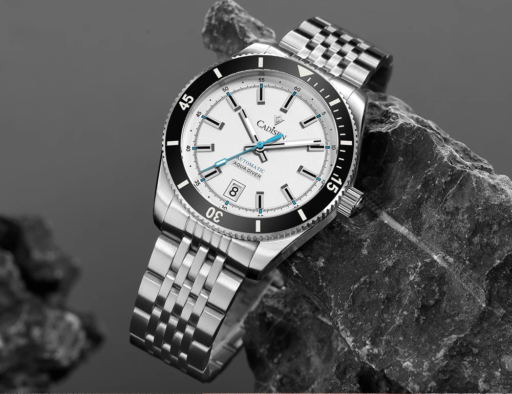 CADISEN New Men's Watches Mechanical Automatic Watch Men Japan MIYOTA 8215 Ceramic Bezel 10Bar Waterproof Wristwatch For Men