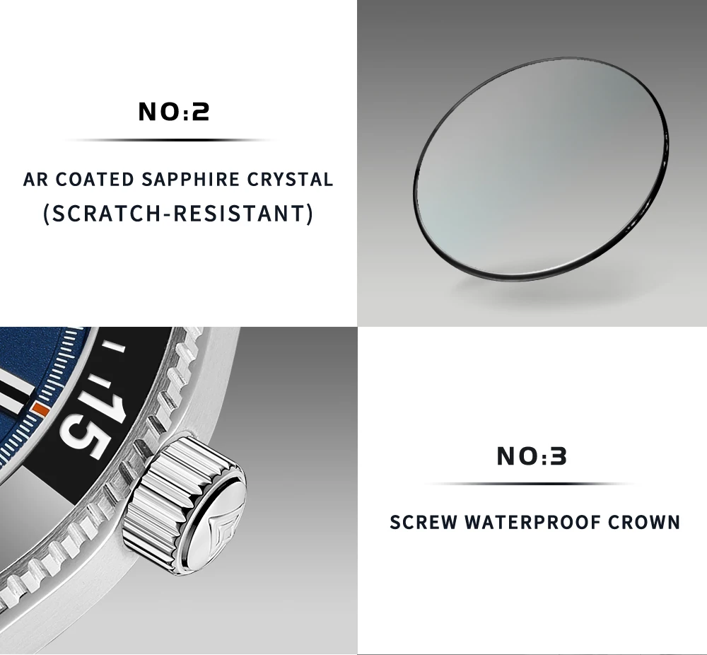 CADISEN New Men's Watches Mechanical Automatic Watch Men Japan MIYOTA 8215 Ceramic Bezel 10Bar Waterproof Wristwatch For Men