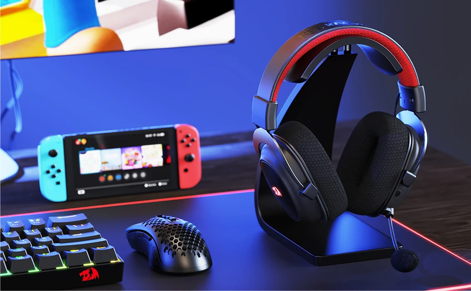Redragon H510 PRO Zeus-X RGB Wireless Gaming Headset 7.1 Surround Sound 53MM Audio Drivers Multi Platforms Headphone