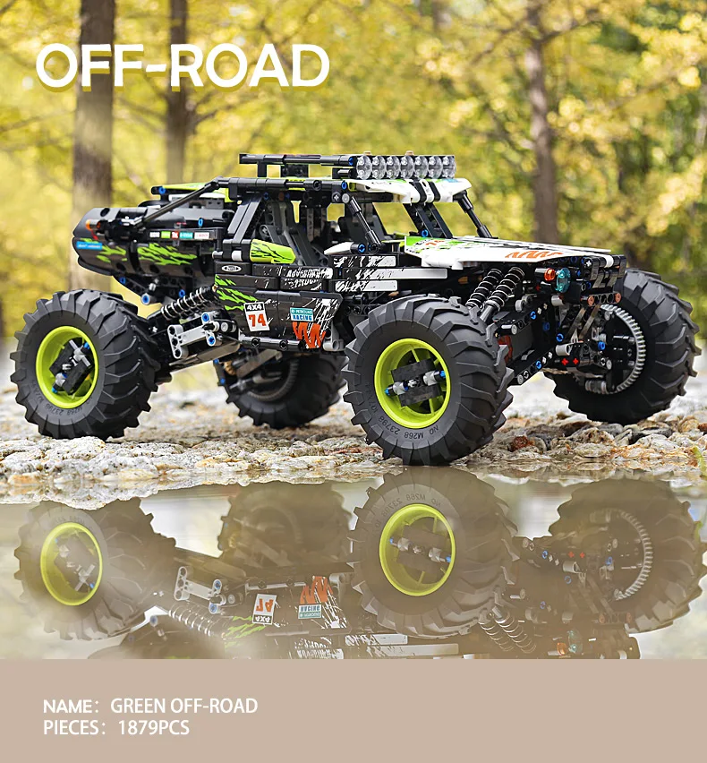 Mould King 18002 Technical Car Toys The MOC-19517 4WD RC Buggy Building Block Assembly Car Model Brick Set Kids Christmas Gift