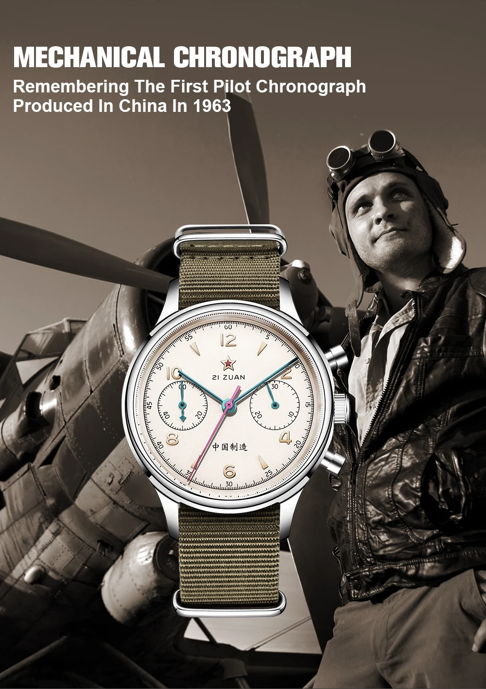 Seakoss Men 1963 Chronograph 38mm Sapphire Glass Luminous Seagull ST1901 Movement Pilot Aviation Mechanical Watches