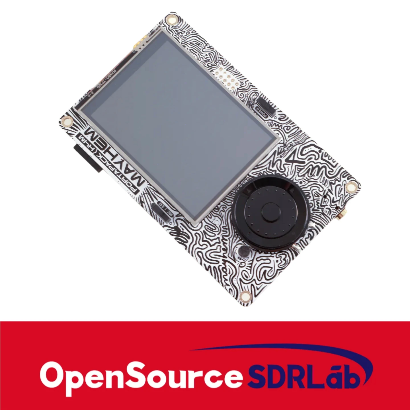 OpenSourceSDRLab Portapack H4M Spectrum Analyzer and Transparent Shell with speaker and 2500 mAh Lithium Battery