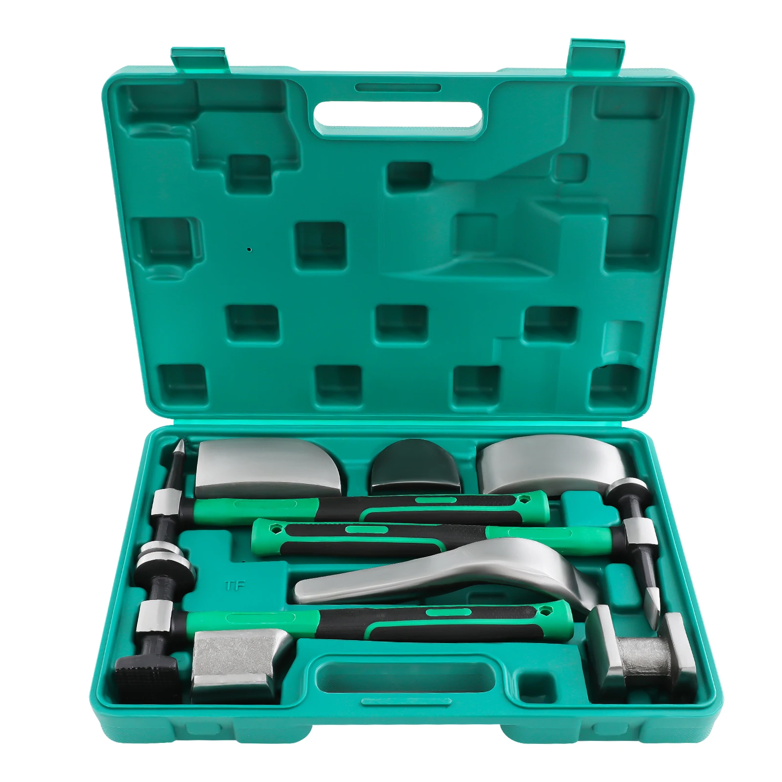 9PCS Car Dent Repair Tool Kit, 45# Steel Sheet Metal Hammer & Lining Irons Set, Auto Body Dent Fix Tools for Car Motorcycle Use