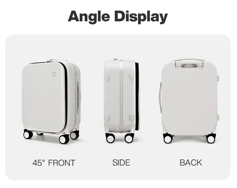 Mixi New PC Aluminum Frame Suitcase Front Opening Rolling Travel Luggage 20 Inch Carry-On 24 26 Inch M9291