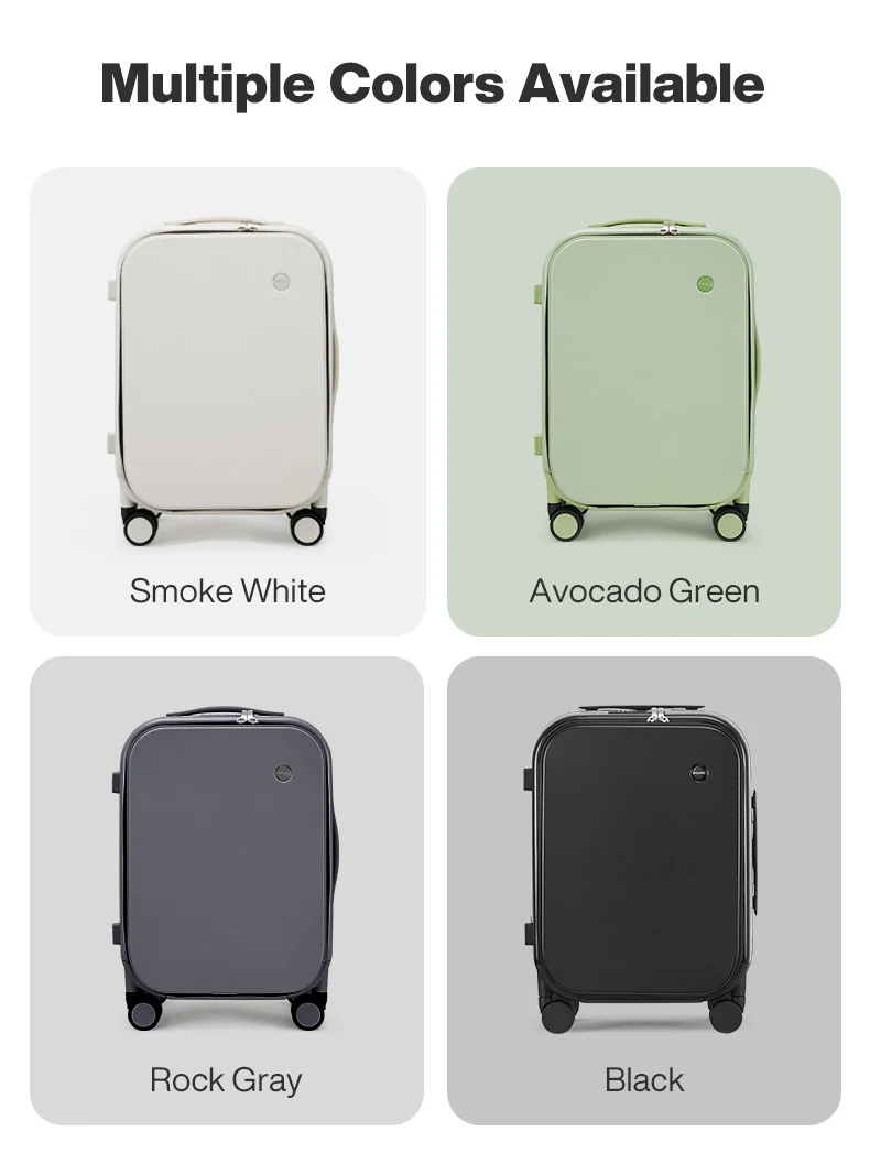 Mixi New PC Aluminum Frame Suitcase Front Opening Rolling Travel Luggage 20 Inch Carry-On 24 26 Inch M9291