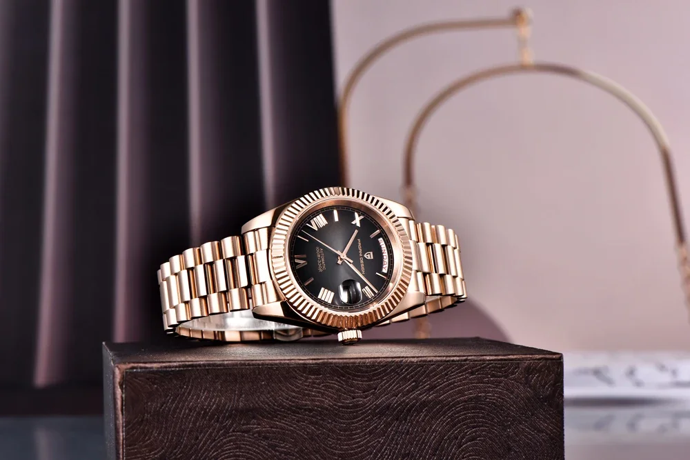 PAGANI DESIGN DD36 Men's Watches Rose Gold Luxury Automatic Watch For Men Mechanical Wristwatches Sapphire Mirror Clock Gift Man