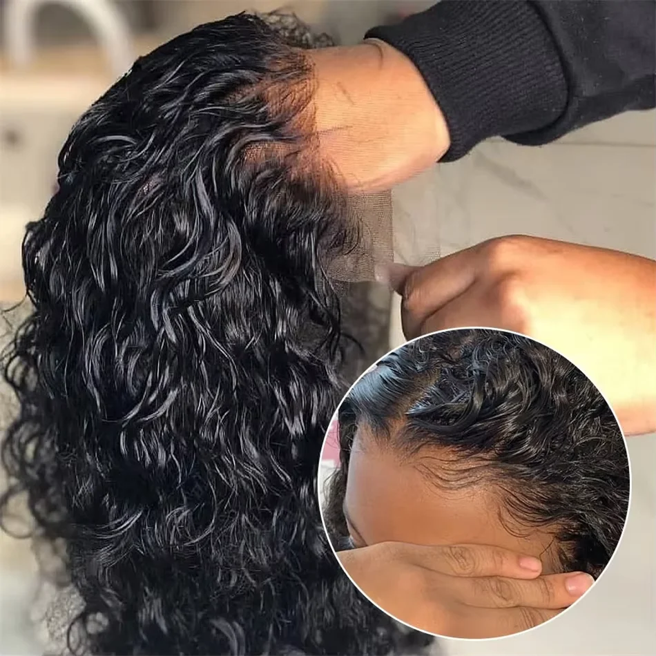 Curly Human Hair Pre Plucked Short BOB Wig 200% Density 13x4 HD Lace Front Wig Human Hair Deep Wave Brazilian Lace Frontal Wig