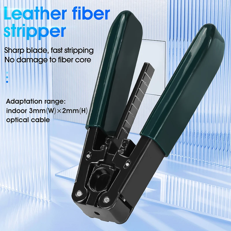 Fiber Optic Tool Kit Three-port Optical Fiber Stripper Wire Strippers Fiber Stripping Pliers Leather Wire Stripper FTTH Tools