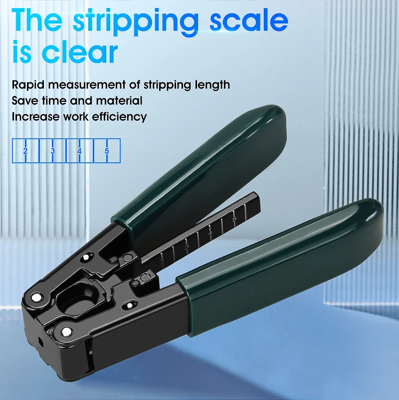 Fiber Optic Tool Kit Three-port Optical Fiber Stripper Wire Strippers Fiber Stripping Pliers Leather Wire Stripper FTTH Tools