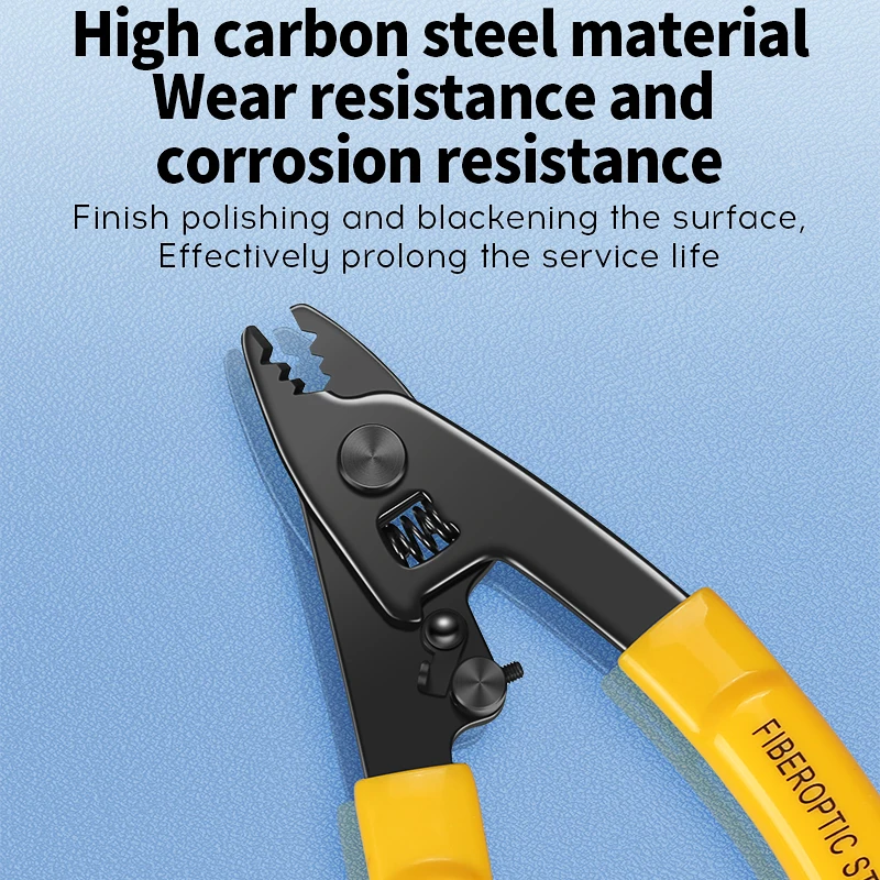 Fiber Optic Tool Kit Three-port Optical Fiber Stripper Wire Strippers Fiber Stripping Pliers Leather Wire Stripper FTTH Tools